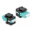 Delock Keystone Module LC Duplex female to LC Duplex female aqua / black