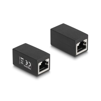 DeLOCK Delock Adapter RJ45 jack to RJ45 jack Cat.6 black