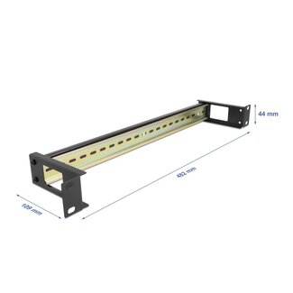 DeLOCK Delock 19″ DIN rail Panel with side cable entry 1U black