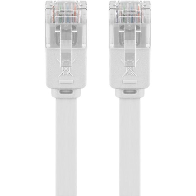 Goobay CAT 5e Flat-Patch Cable U/UTP, white 15 m