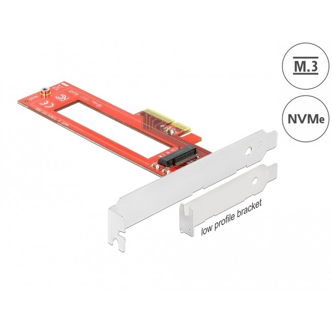 Delock PCI Express x4 Card to 1 x M.3 / NF1 Slot - Low Profile Form Factor