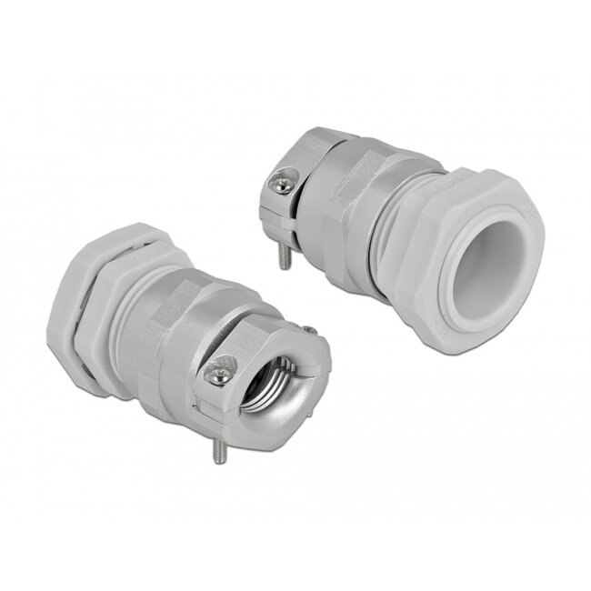 Delock Cable Gland PG21 with strain relief and bending protection grey