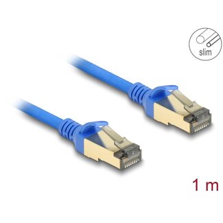 DeLOCK Delock RJ45 Network Cable Cat.8.1 F/FTP Slim 1 m blue