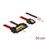 Delock Cable SATA 6 Gb/s 7 pin receptacle + 2 pin power female > SATA 22 pin receptacle straight (5 V) metal 30 cm