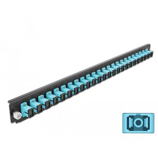 DeLOCK Delock 19″ Splice Box Front Panel 24 port SC Simplex aqua