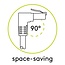 Goobay CAT 5e Patch Cable 1x 90° Angled, U/UTP, white 2 m
