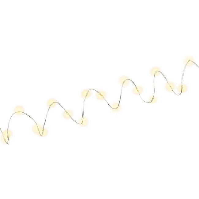 Goobay 2x Silver Wire Light Chain with 20 LEDs, incl. Timer