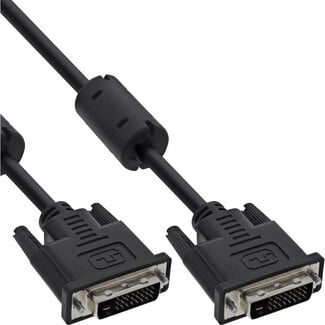 InLine® InLine® DVI-D kabel, 24+1 M/M, Dual Link, 2 ferrietkernen, 2m