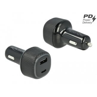 DeLOCK Delock Car charger USB Type-C™ PD 3.0 and USB Type-A with 63 W