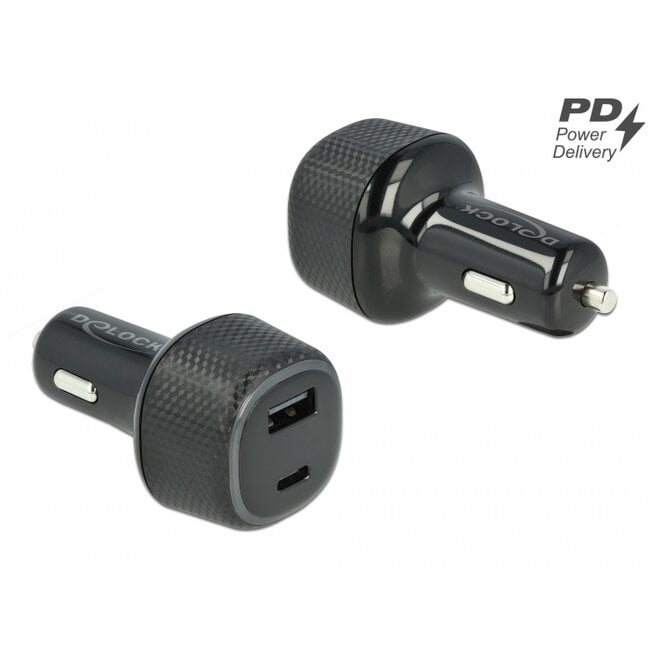 Delock Car charger USB Type-C™ PD 3.0 and USB Type-A with 63 W