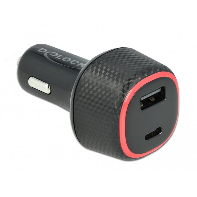 Delock Car charger USB Type-C™ PD 3.0 and USB Type-A with 63 W