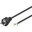 Goobay Protective Contact Cable for Assembly, 2 m, Black