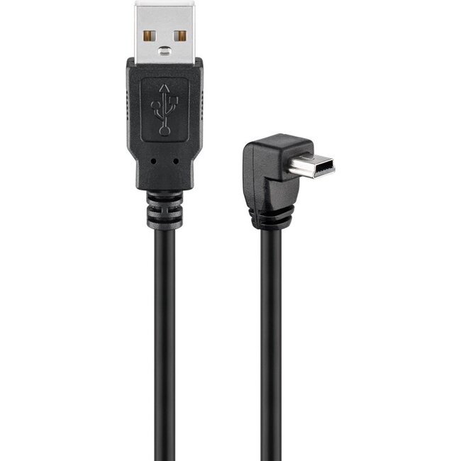 Goobay USB 2.0 Hi-Speed Cable 90°, Black 1.8 m