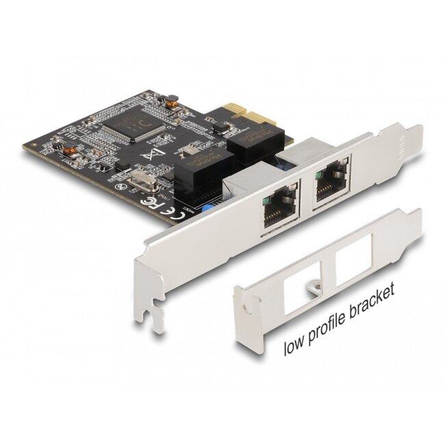 Delock PCI Express x1 Card to 2 x RJ45 Gigabit LAN RTL8111