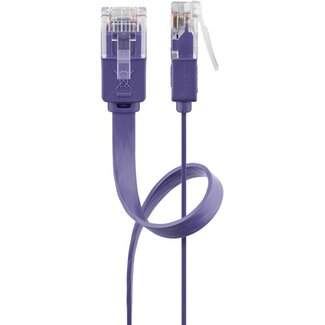 Goobay Goobay CAT 6 Flat Patch Cable, U/UTP, violet 2 m