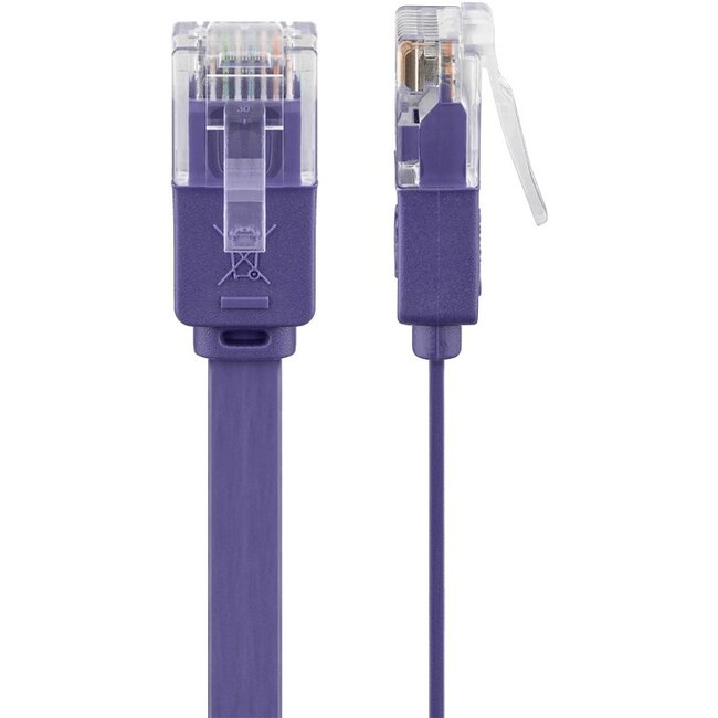 Goobay CAT 6 Flat Patch Cable, U/UTP, violet 2 m