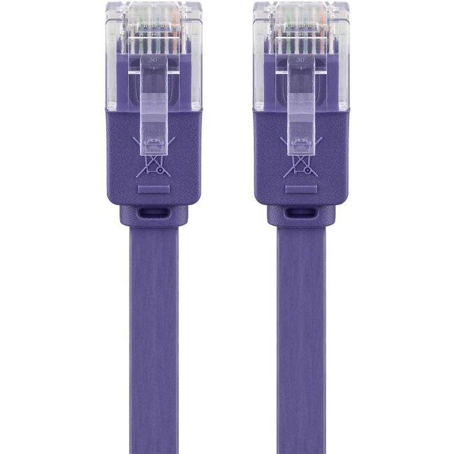 Goobay CAT 6 Flat Patch Cable, U/UTP, violet 2 m
