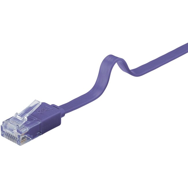 Goobay CAT 6 Flat Patch Cable, U/UTP, violet 2 m
