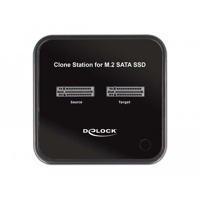 Delock M.2 Docking Station for 2 x M.2 SATA SSD with Clone function
