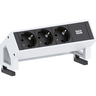 Bachmann BACHMANN DESK2 3x geaard stopcontact GST18 Inox