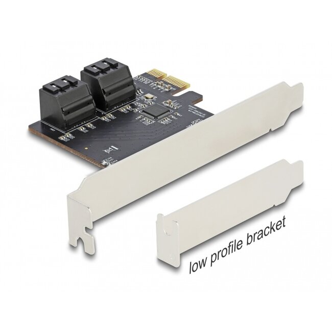 Delock 4 port SATA PCI Express x1 Card - Low Profile Form Factor