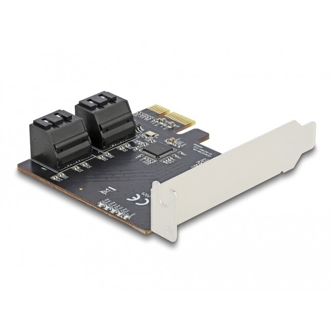 Delock 4 port SATA PCI Express x1 Card - Low Profile Form Factor