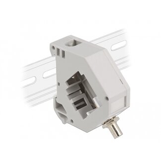 DeLOCK Delock DIN rail Adapter with Keystone ST Simplex female to ST Simplex female