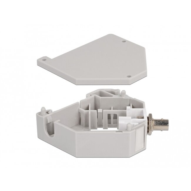 Delock DIN rail Adapter with Keystone ST Simplex female to ST Simplex female