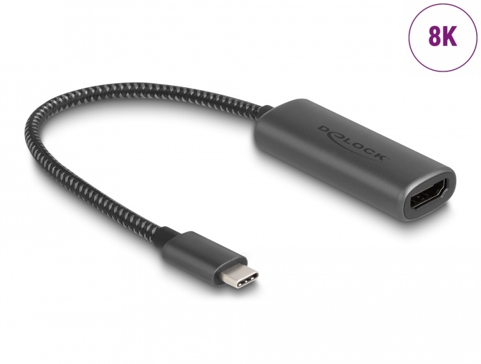 Delock USB Type-C™ Adapter to HDMI (DP Alt Mode) 8K with HDR function aluminium |