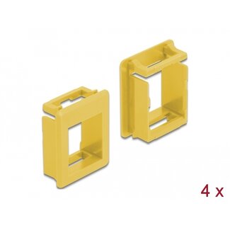 DeLOCK Delock Keystone Holder for cases 4 pieces yellow