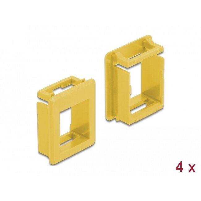 Delock Keystone Holder for cases 4 pieces yellow