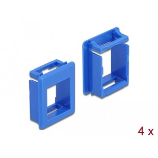 DeLOCK Delock Keystone Holder for cases 4 pieces blue