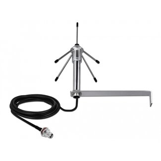 DeLOCK Delock LPWAN 868 MHz Antenna TNC jack 3 dBi omnidirectional fixed with connection cable RG-58 C/U 3 m wall mounting outdoor silver