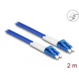 DeLOCK Delock Fiber Optical Cable with metal armouring LC Duplex to LC Duplex Singlemode OS2 2 m