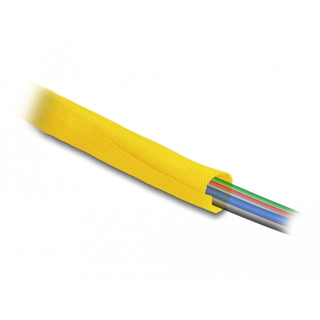 Delock Woven Sleeve self-closing heat-resistant 5 m x 19 mm yellow