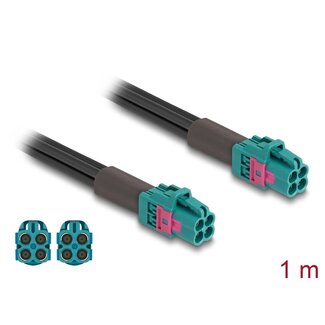DeLOCK Delock Cable Mini FAKRA Z jack quad to Mini FAKRA Z jack quad A-Type Premium