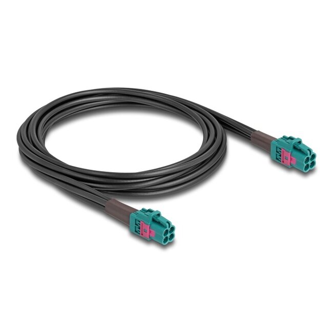 Delock Cable Mini FAKRA Z jack quad to Mini FAKRA Z jack quad A-Type Premium