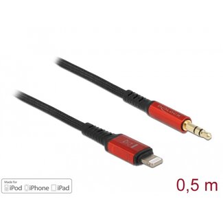 DeLOCK Delock Audio Cable 8 pin Lightning™ male to Stereo jack male 3.5 mm 3 pin 0.5 m