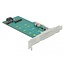 Delock PCI Express x4 Card to 1 x M.2 Key B + 1 x NVMe M.2 Key M - Low Profile Form Factor