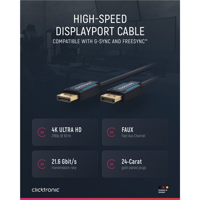 Clicktronic DisplayPort™ Cable 10 m
