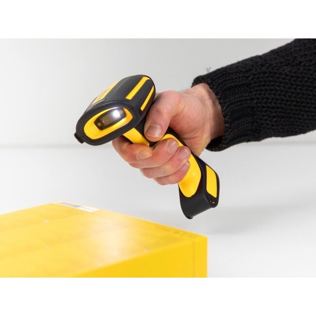 Delock Industrial Barcode Scanner 1D and 2D for 433 MHz or Bluetooth with inductive charging station