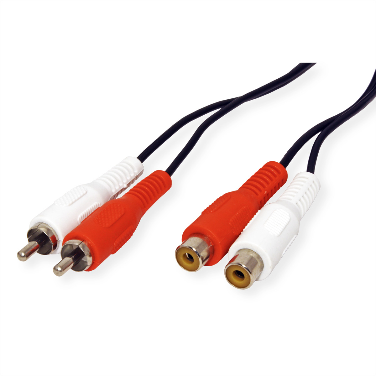 Value Cinch Video Aansluitkabel [2x Cinch-stekker - 2x Cinch-koppeling] 5.00 m Zwart