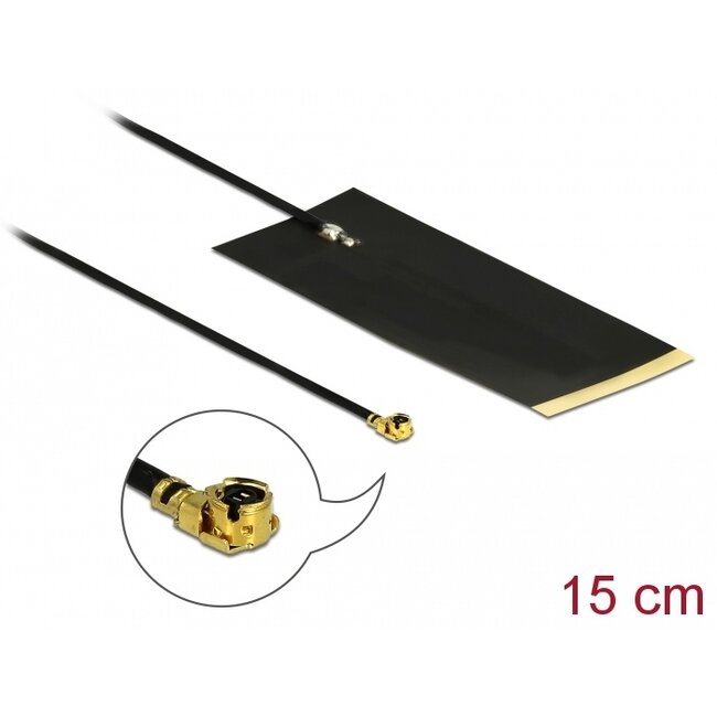 Delock LPWAN Antenna I-PEX Inc., MHF® I plug -2.63 dBi 1.13 15 cm FPC internal self-adhesive