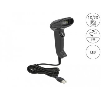 DeLOCK Delock USB Barcode Scanner 1D and 2D with connection cable - German Version