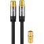 Goobay TV Antenna Cable (135 dB), 4x Shielded 1 m