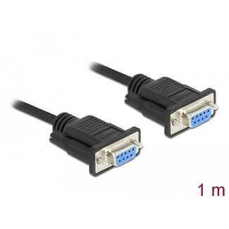 DeLOCK Delock Serial Cable RS-232 D-Sub 9 female to female null modem with narrow plug housing - Full Handshaking - 1 m