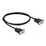Delock Serial Cable RS-232 D-Sub 9 female to female null modem with narrow plug housing - Full Handshaking - 1 m