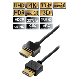 Cavus Cavus High Speed 4K HDMI 2.0 kabel UltraSlim 1 mtr.