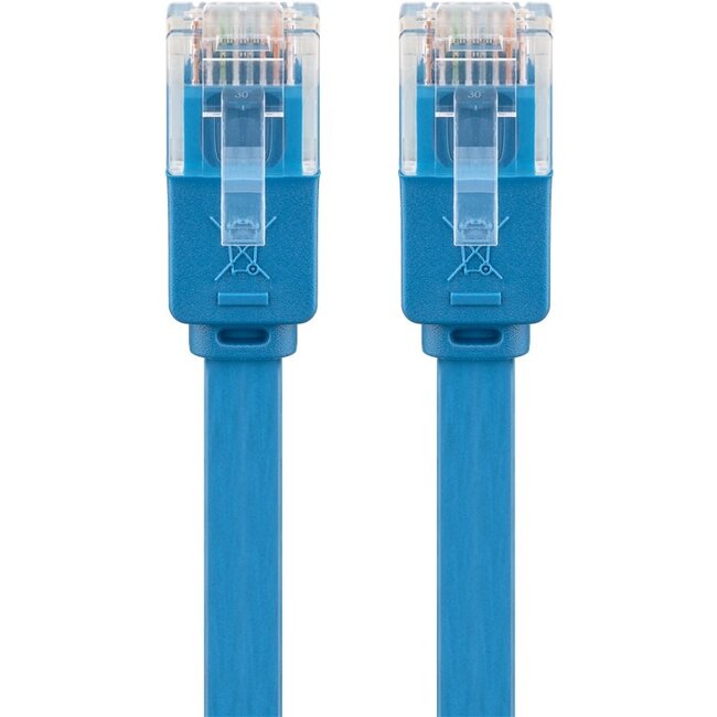 Goobay CAT 6 Flat Patch Cable, U/UTP, blue 1.5 m