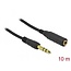 Delock Stereo Jack Extension Cable 6.35 mm 3 pin male to female 10 m black